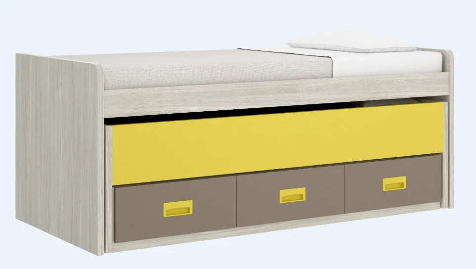 CAMA DOBLE CON CAJONES W357 - Imagen 2