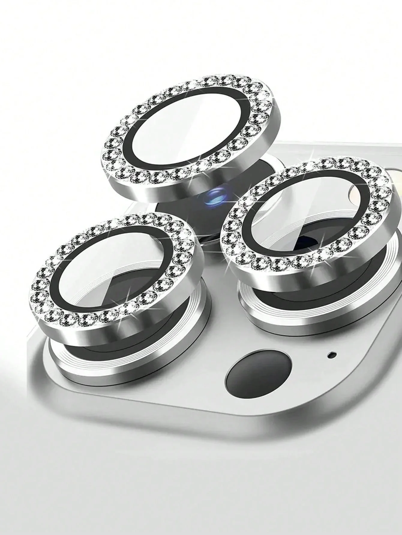 Película protectora para lente de cámara Apple con incrustaciones de diamantes de imitación - Imagen 6